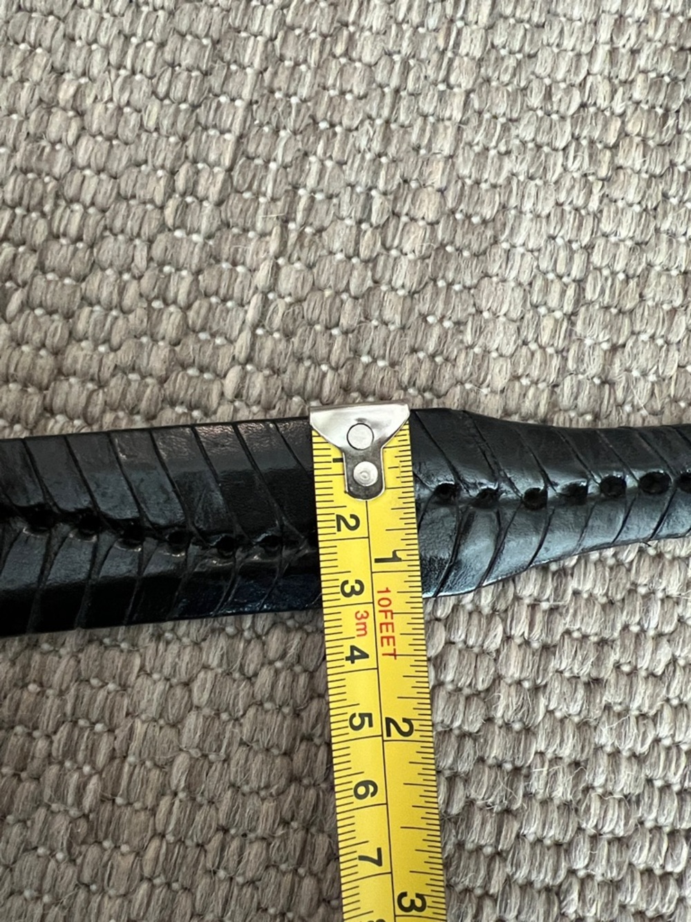 Vintage Western Woven Leather Perforated Taper Belt in black size 34 - Picture 11 of 12